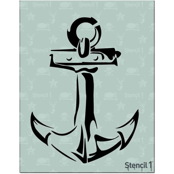 Stencil1 Anchor Stencil 8.5" x 11" Inch Art Nautical Stencils