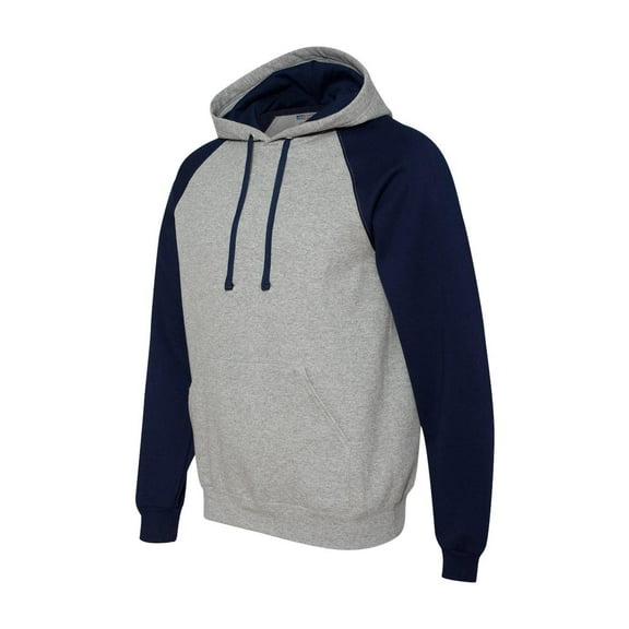 JERZEES Nublend Colorblocked Raglan Hooded Sweatshirt