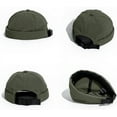 thumbnail image 3 of YooGuoGuo Men Quick Dry Docker Cap Breathable Brimless Cap Rolled Cuff Retro Sailor Beanie Hat, 3 of 5