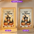 thumbnail image 2 of Happy Halloween Bernese Mountain Dog Witches Hat Pumpkin Carving Acrylic Plaque with Wood Photo Frame Box Berner Lover Gifts Light Box - 02019, 2 of 5