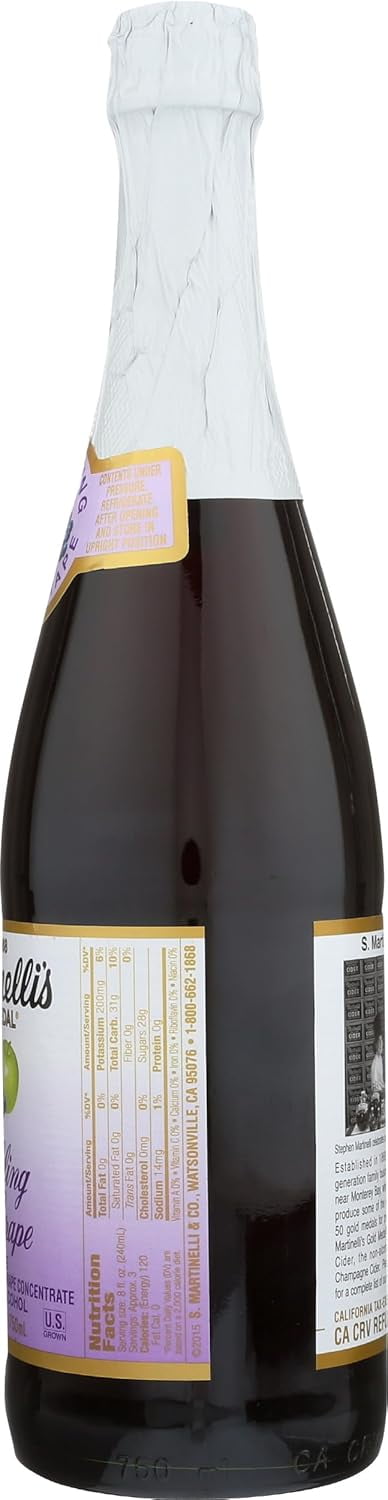 Martinelli's Sparkling Juice Apple Grape - 25.4 fl oz Pack of 2