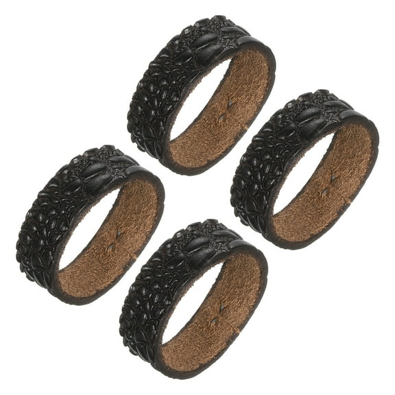 4Pack Leather Belt Loop Keepers, Fits 3.5cm Width Belt Strap Buckles (Coffee)