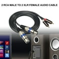 thumbnail image 1 of Professional 1.5m Dual RCA Male to Dual XLR Female Audio Signal Patch Cable Adapter for Microphone Mixer Headphone Amplifier, 1 of 7