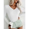 thumbnail image 5 of Long Sleeve Shirts for Women V Neck Basics Tops Lightweight Base Layer Slim Fit Top Undershirts, 5 of 6
