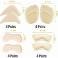 thumbnail image 4 of 16 Pairs Shoe Filler Heel Pads for Womens Shoes - Shoe Filler for Too Big Shoes Women with Toe Inserts, Toe Inserts for Too Big Fit, 4 of 10
