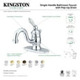 thumbnail image 2 of Kingston Brass KB3402PL Victorian 4" Centerset Single Handle Bathroom Faucet, Polished Brass, 2 of 4