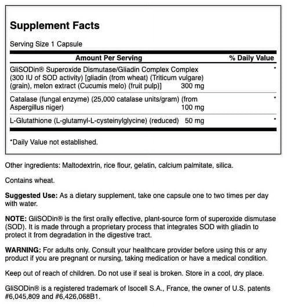 Swanson Sod Gliadin Complex 300 mg 60 Capsules