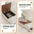 thumbnail image 5 of 131'' Modular Sectional Sofa with Charging and Console, U Shaped Chenille Cloud Couch with Cup Holders and Hidden Storage, Oversized 6 Seat Sofa for Living Room, Beige, 5 of 9