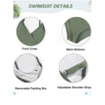 thumbnail image 4 of HWJAD Girls Swimsuit 3 Piece Bathing Suits Bikini Set with Beach Cover Up Skirt Girls' Swimwear 9-14 Years, 4 of 7