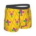 thumbnail image 3 of Haiem Mardi Gras Crayfish and Fleur de lis Men's Boxer Briefs, Every Day Comfort Stretch Cotton Moisture-Wicking Underwear-XX-Large, 3 of 9