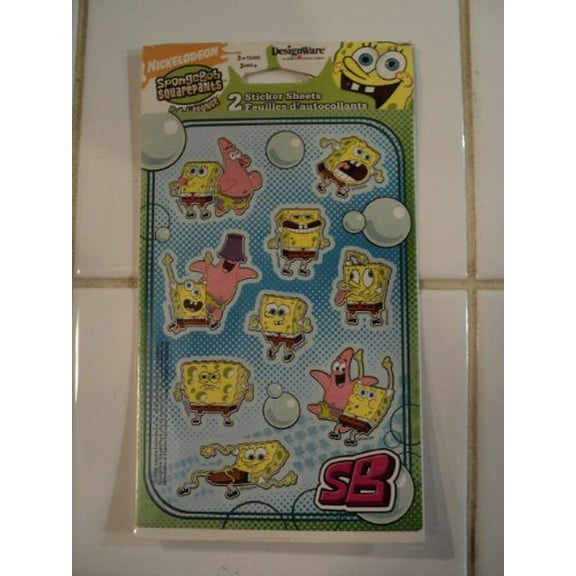 Nickelodeon Spongebob Squarepants Designware Stickers 2 Sheets