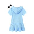 thumbnail image 2 of Traje de baño con cubierta LUCKYGAL para niñas grandes, playa, toalla azul, talla 12-13, 2 of 6