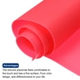 thumbnail image 3 of Uxcell Silicone Counter Mat Heat Resistant Mat 23.2x15.5inch Red, for Counter Top, Tableware, Desk Mat, 3 of 5