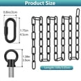 thumbnail image 3 of 10 Feet Industrial Black Light Fixture Chain, Adjustable Extension Chain with Connection Locks for Light Fixture,1 set Light Fixture Chain,Black, 3 of 7