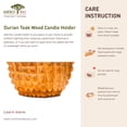 thumbnail image 3 of Durian Teak Wood Candle 2-Pack, 3 of 6