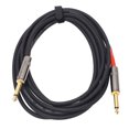 thumbnail image 1 of Cable Guitar Audio Cable 1/4in Connector Right Angle Shielding Noise Reduction Instrument Cable For Bass Keyboard Drum, 1 of 8