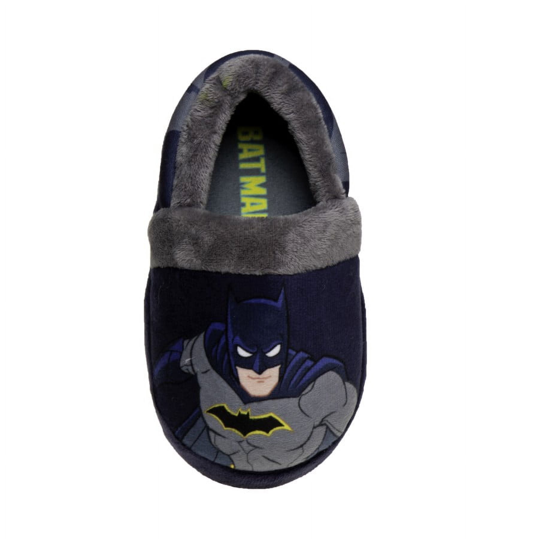 DC Comics Batman Toddler Boys Nylex Fabric House Slippers - Navy, 5-6