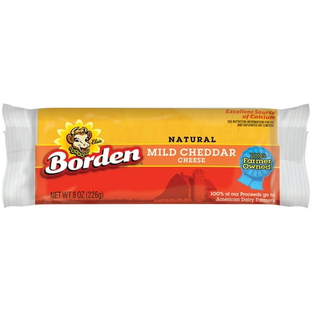 Borden® Natural Mild Cheddar Cheese 8 oz. Brick