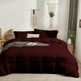 thumbnail image 2 of D.N.G. BEDDINGS 1 Piece Boho Chic Pom Pom Comforter, All Season Down Alternative Bedding Comforter - (Twin/Twin XL Size, Wine) 800 Thread Count, Egyptian Cotton., 2 of 6