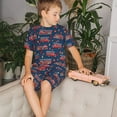 thumbnail image 4 of Fotbe Fire Truck 1 Pijama Estampada de 2 Piezas para Niños – Ropa de Dormir de Manga Corta Cómoda para Niños y Niñas, Camiseta y Shorts de Algodón-X-Large, 4 of 6