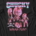 thumbnail image 3 of Chucky Child's Play Wanna Play? Graphic Men's Graphic T-Shirt (Black, S-2XL), 3 of 4