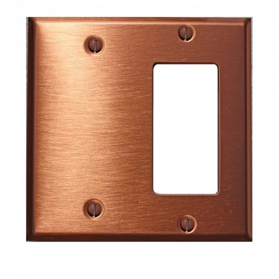 Switchplate Brushed Solid Copper GFI Blank | Renovator's Supply