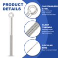 thumbnail image 3 of Uxcell 5Pcs M8x105mm Machinery Lifting Shoulder Eye Bolts Threaded Screw Eyebolt, 3 of 7