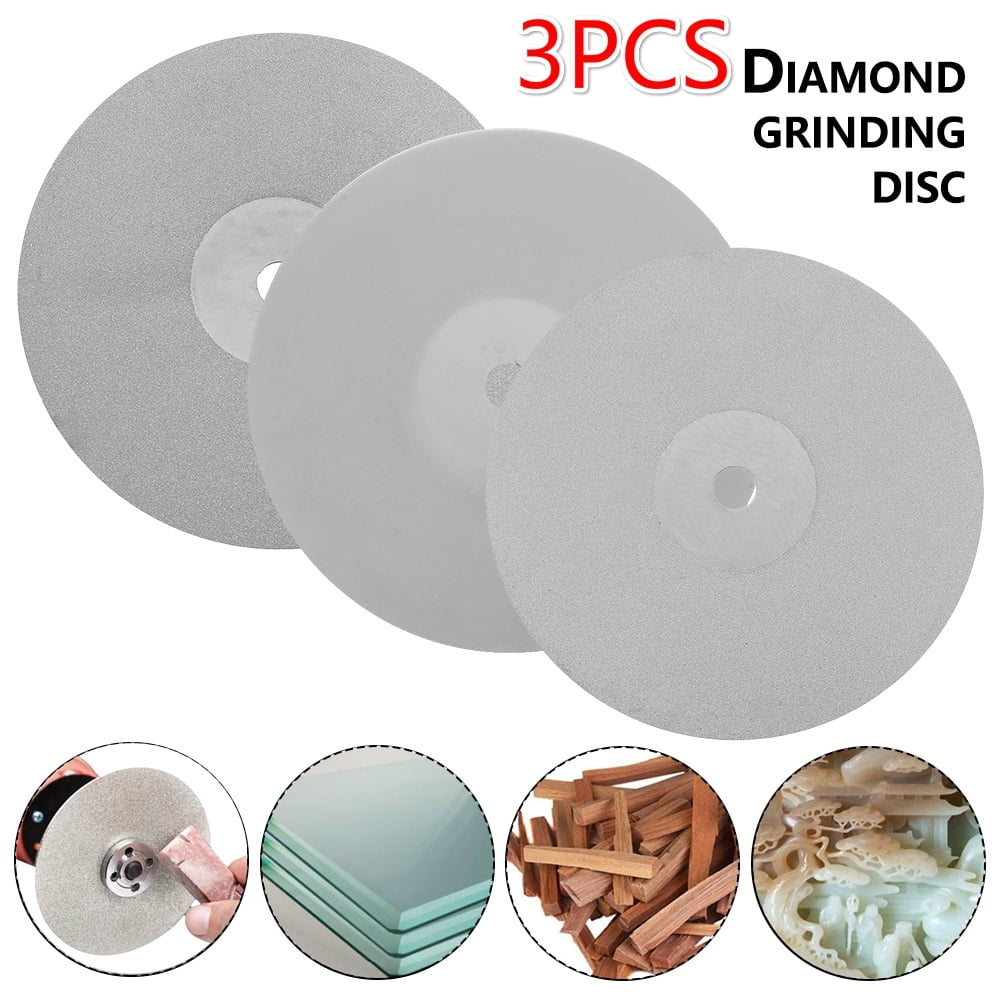 3PCS Grit 240/600/3000 Diamond Coated 6'' inch Flat Lap wheel Grinding