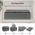 thumbnail image 5 of Medium 15" 21 Quart Collapsible Stackable Storage Bins with Lids, 3 Packs Grey Foldable Fabric Closet Boxes Heavy-duty Linen Cube Baskets Container for Bedroom Office (15 x 11 x 8), 5 of 13