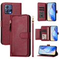 thumbnail image 4 of Funda para Motorola edge 30 Fusion con cremallera tipo cartera, tarjetero, marco de fotos, soporte y cordón, de piel sintética. rojo, 4 of 5