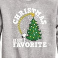 thumbnail image 3 of Peanuts - Christmas Is My Favorite  - Toddler And Youth Crewneck Fleece Sweatshirt, 3 of 6