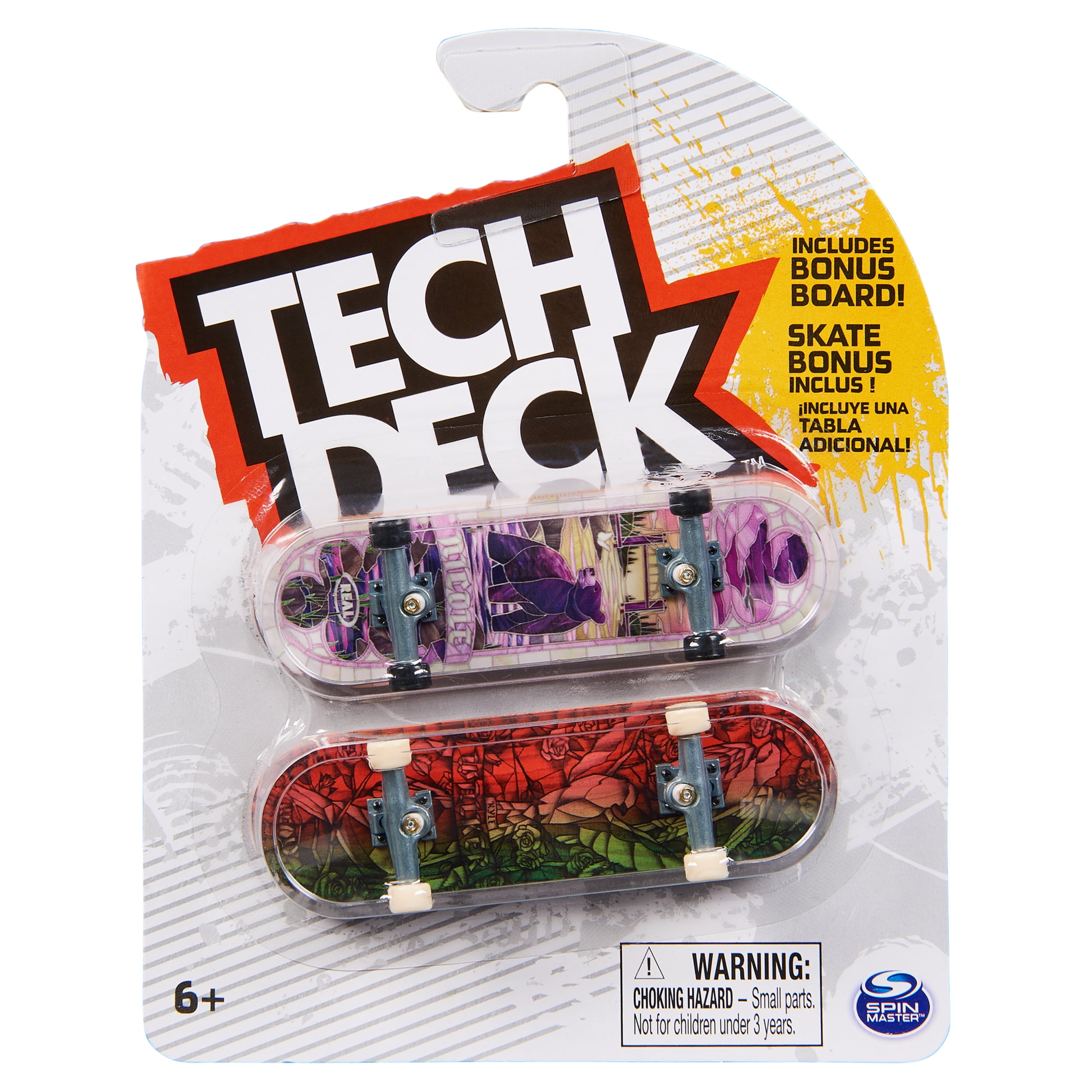 Tech Deck, Fingerboard 2-Pack, Real Skateboards, Collectible and Customizable Mini Skateboards, Kids Toys for Ages 6 and up