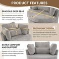 thumbnail image 5 of Dinosisco Oversized Swivel Accent Barrel Chair with Storage Ottoman, Chenille, Indoor, Gray, 5 of 9