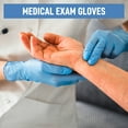 thumbnail image 3 of Powder Free Disposable Nitrile Gloves Medium - 100 Pack, Blue, 3 of 6
