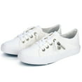 thumbnail image 3 of JENN ARDOR Womens Sneakers Fashion Canvas Shoes Lace up Flats Low Top Walking Shoes, 3 of 13