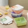 thumbnail image 2 of Billuyoard Fiambrera con compartimentos, portátil, para oficina, horno cuadrado, contenedor de alimentos, sellado, plástico, transporte, Mostrada Rosado, 2 of 6