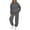 Dark Gray XXXL, variant on 2 Pcs/Set Women Sport Top Pants Set Hooded Long Sleeve Pure Color Hoodie Stretchy Waist Loose Ankle-banded Trousers Casual Fitness Tracksuit Daily Outfit