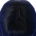 thumbnail image 6 of RightOn Blue Wig with Bangs Black Blue Ombre Wigs for Women Short Curly Wig Synthetic Wigs with Wig Cap, 6 of 7