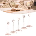 thumbnail image 1 of Table Card Holder, 12cm Space Saving 15Pcs Table Number Holder Heart Shaped Metal  for Birthday Banquets, 1 of 7