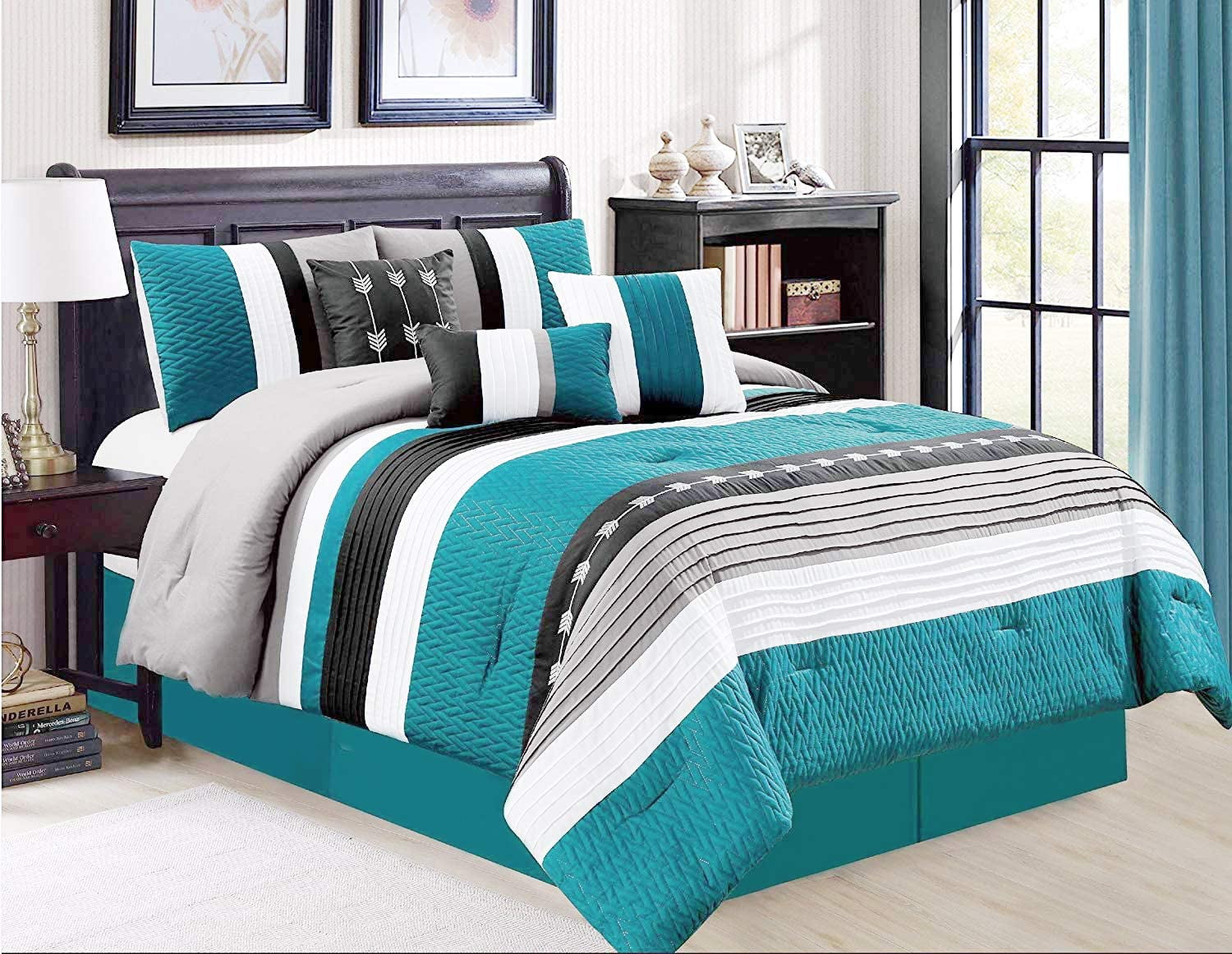 Details about   Shatex Queen Size Comforter Sets 3 Pieces Bedding Set 100% Microfiber Polyester 