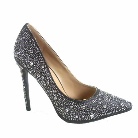 - Belinda-96 Women's Rhinestone Pointed Toe Stiletto High Heel Pump Bridal Shoes