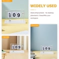 thumbnail image 3 of LOLIPPYY 1 Set Perpetual Calendar Desk Date Display Flip Function Silver For Home Office Decor, 3 of 8