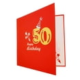 thumbnail image 7 of iGifts and Cards Happy 50th Red Birthday Party Box 3D Pop up Greeting Card – Fifty, Awesome, 7 of 7