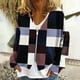 thumbnail image 1 of Chaqueta y abrigo informal de manga larga sin capucha para mujer, cárdigan cálido de moda con cremallera, chaqueta con cuello en V y manga larga, blusa para mujer, 1 of 5