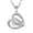 White-Coffee Cup, variant on Women Necklace 14k White Gold Plated Forever Love Heart Pendant Jewelry