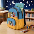 thumbnail image 4 of Xixirimido Cat Pens Castle Print 17" School Backpack for Girls Boys High School Book Bag Cute Backpack Lightweight Middle School Back Pack Daypack Elementary, 4 of 8
