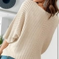 thumbnail image 6 of Weardear Women's Knit Sweaters Casual Fall Top V Neck 3/4 Sleeve Tunic Tops Solid Color Loose Pullover, 6 of 7