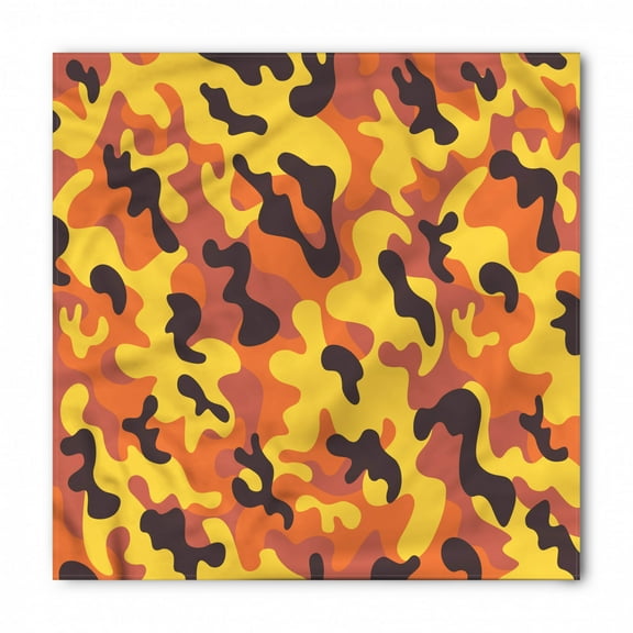 Camo Bandana, Lively Colorful Camo Art, Unisex Head and Neck Tie, by Ambesonne