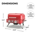 thumbnail image 3 of Kenmore 2-Burner Portable Tabletop Retro Gas Grill, Red, 3 of 14