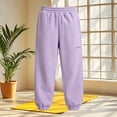 thumbnail image 4 of Klisyaur Children's Sweatpants Elastic High Waist Joggers Solid Color Winter Pants with Pockets Sizes 4-15, 4 of 5
